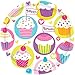 Cupcake Birthday Party Supplies Pack for 16 Guests | Straws, 16 Dinner Plates, 16 Luncheon Napkins, 16 Cups, and Table Cover | Cute Party Supplies For Your Little Baker! | Cupcake Birthday Supplies
