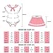 Littleforbig Cotton Romper Onesie Pajamas Bodysuit - Magical Onesie Skirt Set Pink 3XL