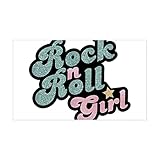 CafePress - Rock N Roll Girl Sticker - Rectangle Bumper Sticker Car Decal
