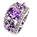YAZILIND Wedding Band Bridal Jewelry Ring Alloy CZ Cubic Zirconia Engagement Women Size8
