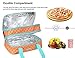 MIER Insulated Double Casserole Carrier Thermal Lunch Tote for Potluck Parties, Picnic, Beach, Fits 9 x 13 Inches Casserole Dish, Expandable by Mid Zipper, Orange