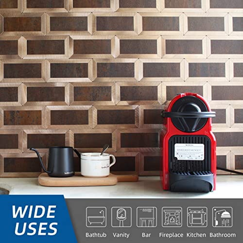 Yipscazo 5 Sheets Peel and Stick Backsplash tiles for Kitchen Wall