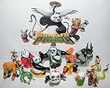 Kung Fu Panda 3 Movie Deluxe Figure Toy Set of 13 with Po, Master Shifu, the Furious Five and New Characters Li, Bao,the Evil Spirit Kai and More!