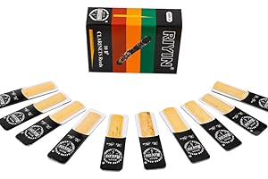 Pimoys 10 Pack Clarinet Reeds, Strength 2.0, Traditional B Flat Clarinet Reed With Box