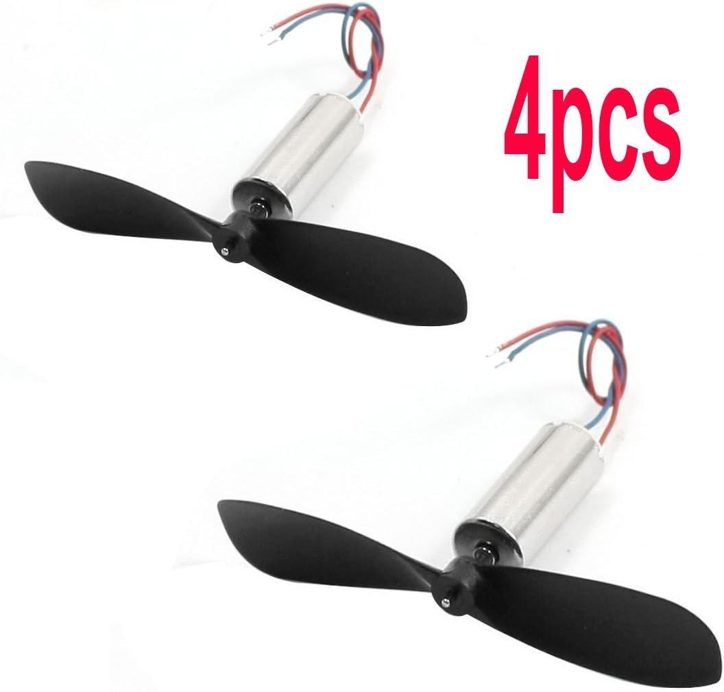 4pcs 3.7V 100mA 40000RPM 7 x 16mm 2 rotor two side propellers DC Motors Helicopter Propellers