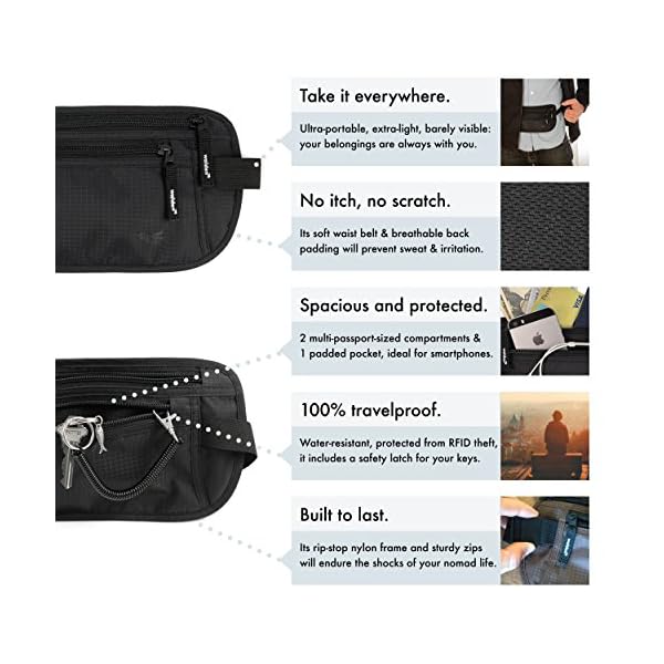 Cintura Portasoldi Nascosta KSJEHW - Marsupio Antifurto Per Viaggi Sicuri - Foto 11