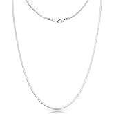 SIUMAL Silver Chain Necklace for Women, 2mm/3mm Box Chains for Women, 18/20 inch, Trendy Jewelry Gifts for Mom Friends