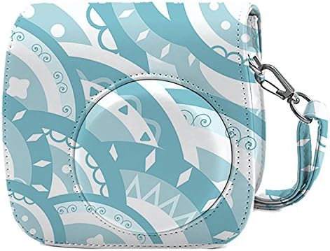 Phetium Instant Camera Case Compatible with Instax Mini 11,PU Leather Bag with Pocket and Adjustable Shoulder Strap (Marble Pink)