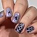 Whats Up Nails - Spider Web Vinyl Stencils for Halloween Nail Art Design (1 Sheet, 12 Stencils)