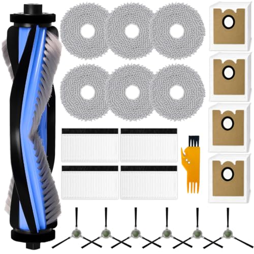 Accessories for LEFANT M3 Max Vacuum Cleaner, 1 Main Brush, 4 Filters, 4 Dust Bags, 6 Napkins, 6 Side Brushes, M3 Max Spare Parts 22 Pieces