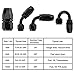 EVIL ENERGY 4AN Hose End Fitting 90 Degree Swivel for CPE Braided Hose Black