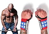 American Flag Wrist Wraps by RIMSports - Ideal Wrist Straps for Gym, Powerlifting, Bodybuilding - Premium Wrist Straps Weightlifting - Best Wrist Wrap for Lifting Weight Women & Men