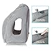 Inflatable Travel Pillow – Ergonomic & Therapeutic Neck Pillow with Sleep Mask, Earplugs, and Carry Bag (Attaches to Luggage) - Neck Rest and Rest Portable for Airplane, Train, Camping or Car Trips