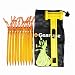 Gearupz Tent Stakes Kit With Aluminium Alloy Pegs & Reflective Guyline & Camping Hammer