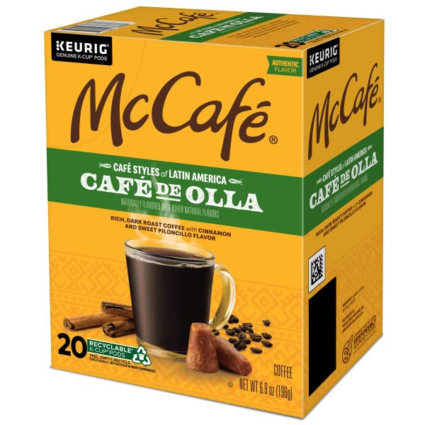 MCCAFE CAFE STYLES OF LATIN AMERICA CAFE DE OLLA, KEURIG SINGLE SERVE K-CUP COFFEE PODS, 20 COUNT