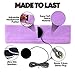 CozyPhones Fleece Sleep Headphones - Wired Over Ear Headphones from Ultra Thin Earphones for Side Sleepers, Meditation, Running, Laptop, and Phone - Violet