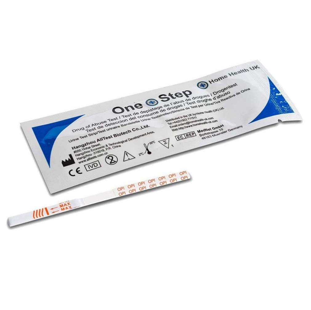 One Step: 5 x Opiate Drug Testing Kits, Rapid Results Urine Test Strips for Heroin, Smack | Sensitivity 2,000ng/mL