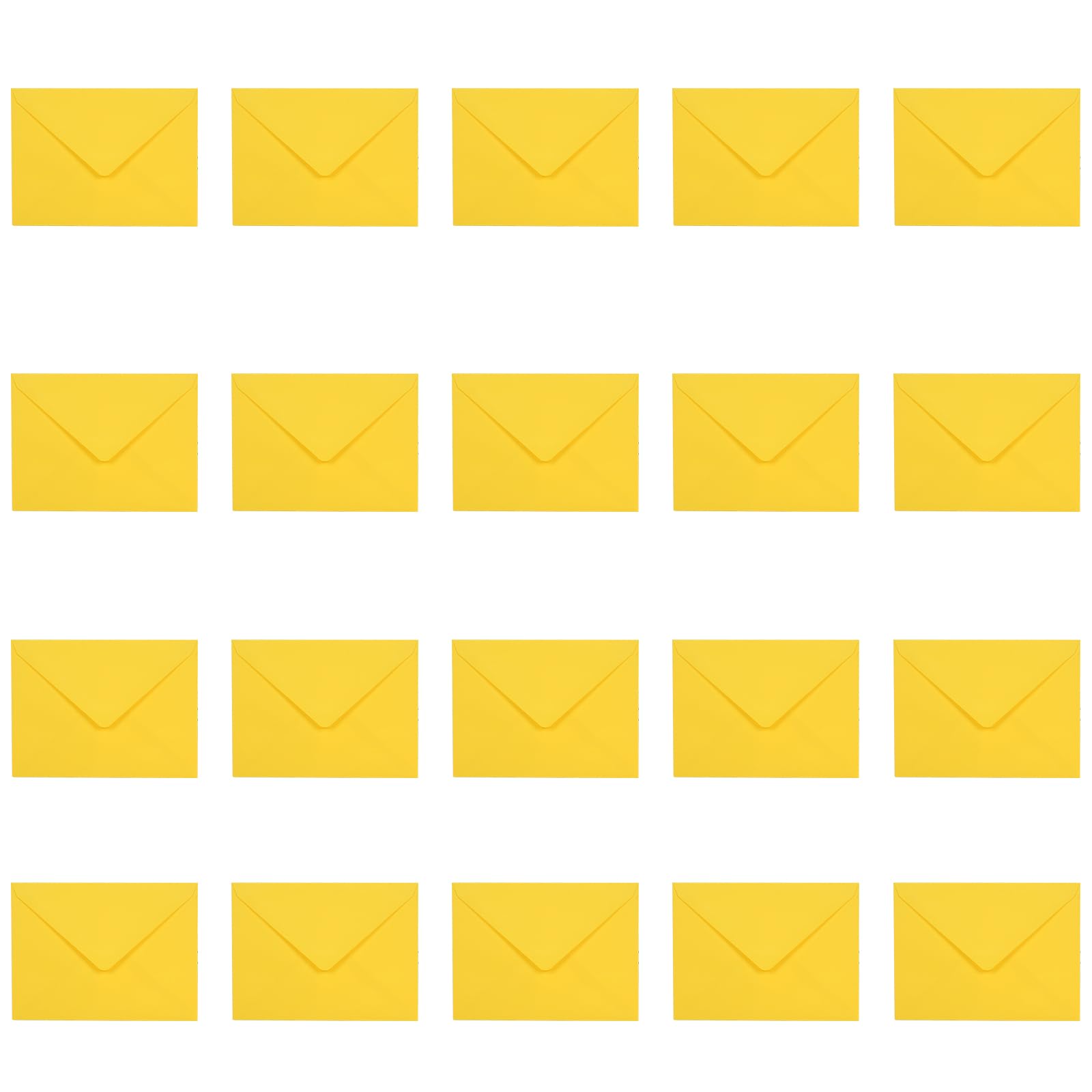 Leliafleury 20Pcs Lemon Yellow Envelopes Packaging Gummed Envelopes Gift Envelopes for Letters Invitations Greeting Cards, 110 x 160mm