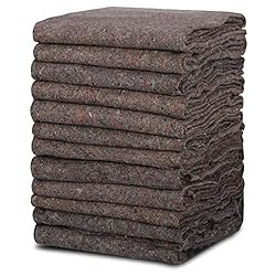 12 Textile Moving Packing Blankets - 54 x 74 Inches