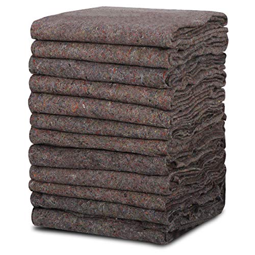 12 Textile Moving Packing Blankets - 54 x 74 Inches