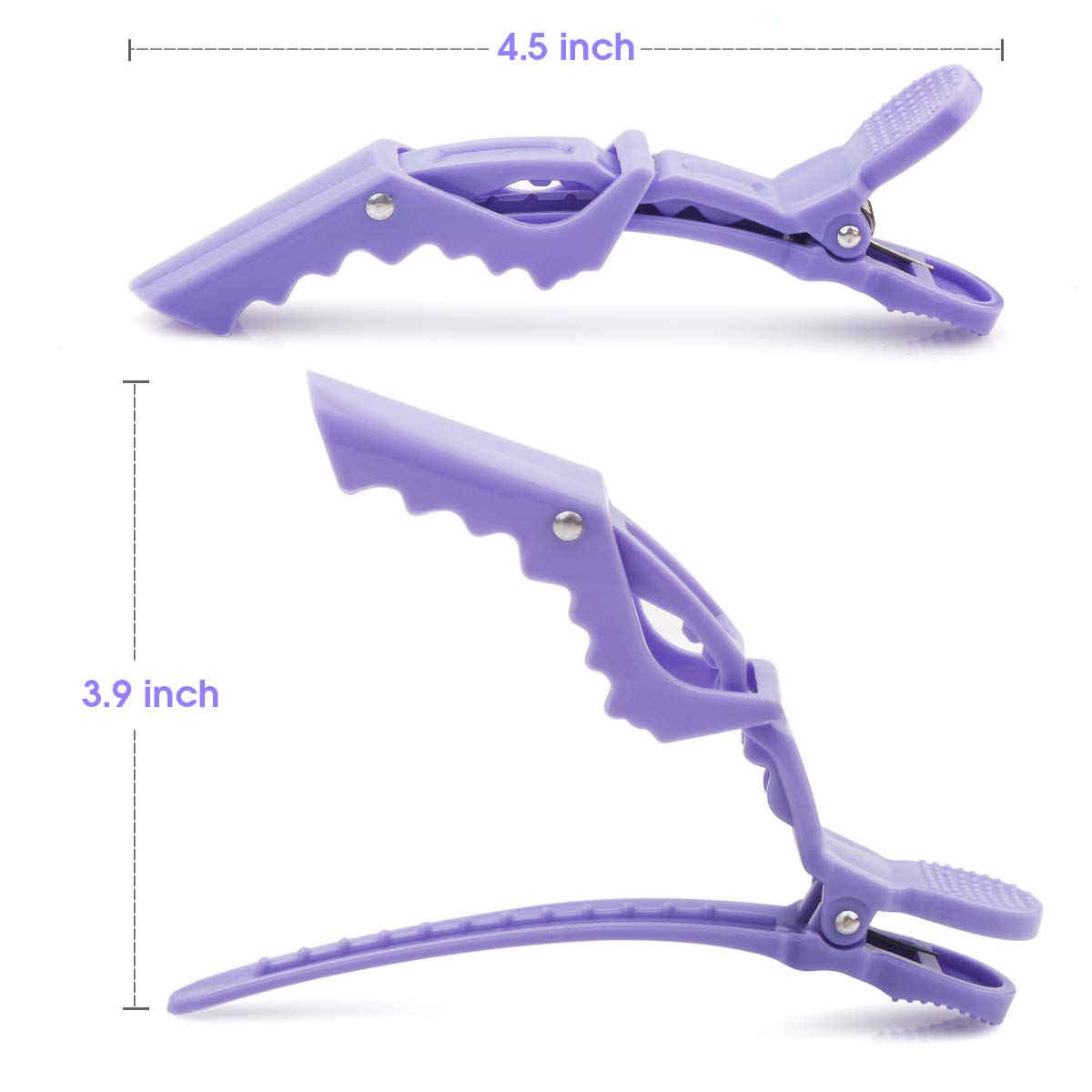 GLAMFIELDS 12 pcs Alligator Hair Clips for Styling Sectioning, Non-slip Grip Clips for Hair Cutting, Durable Women Professional Plastic Salon Hairclip with Wide Teeth & Double-Hinged Design: Beauty