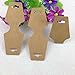 AKOAK 100 Pcs 9 X 4.5 Cm Blank Brown Kraft Paper Necklace Display Cards Bracelet Display Cards Jewelry Display Hanging Cards