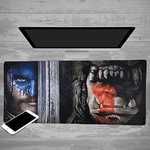 Large Gaming Mouse Pad, Imegny Extended Keyboard & Mouse Mat with Stitched Edges + Non-slip Rubber Base (35.415.7Inch, moshou)