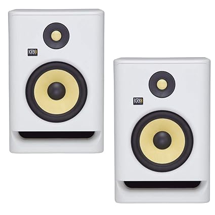 Krk Rp5 Rokit 5 G4 Professional Bi Amp 5 Powered Studio Monitors White Noise Pair