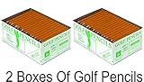 Dixon Golf Pencil, Hexagonal Barrel, Yellow Finish (2 Boxes)