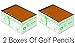Dixon Golf Pencil, Hexagonal Barrel, Yellow Finish (2 Boxes)