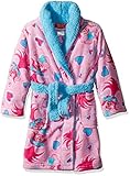 Trolls Girls' Big Luxe Plush Robe, Light Pink Fun, 8
