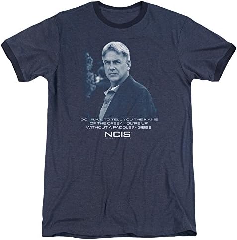 Ncis Creek Mens Adult Heather Ringer Shirt Navy Lg
