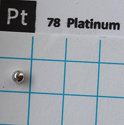 0.59 gram 99.95% Solid Platinium Metal Pellet - Pure Element 78 Sample - Free Shipping