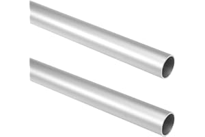Vigorous Aluminum Tube, 2PCS 1-1/2" OD x 1Ft Length 6030 Aluminum Round Tube, 0.08" Wall Thickness, T5 Aluminum Tubing for DIY Projects, Home Decorations, Frames, Machine, Architectural Applications