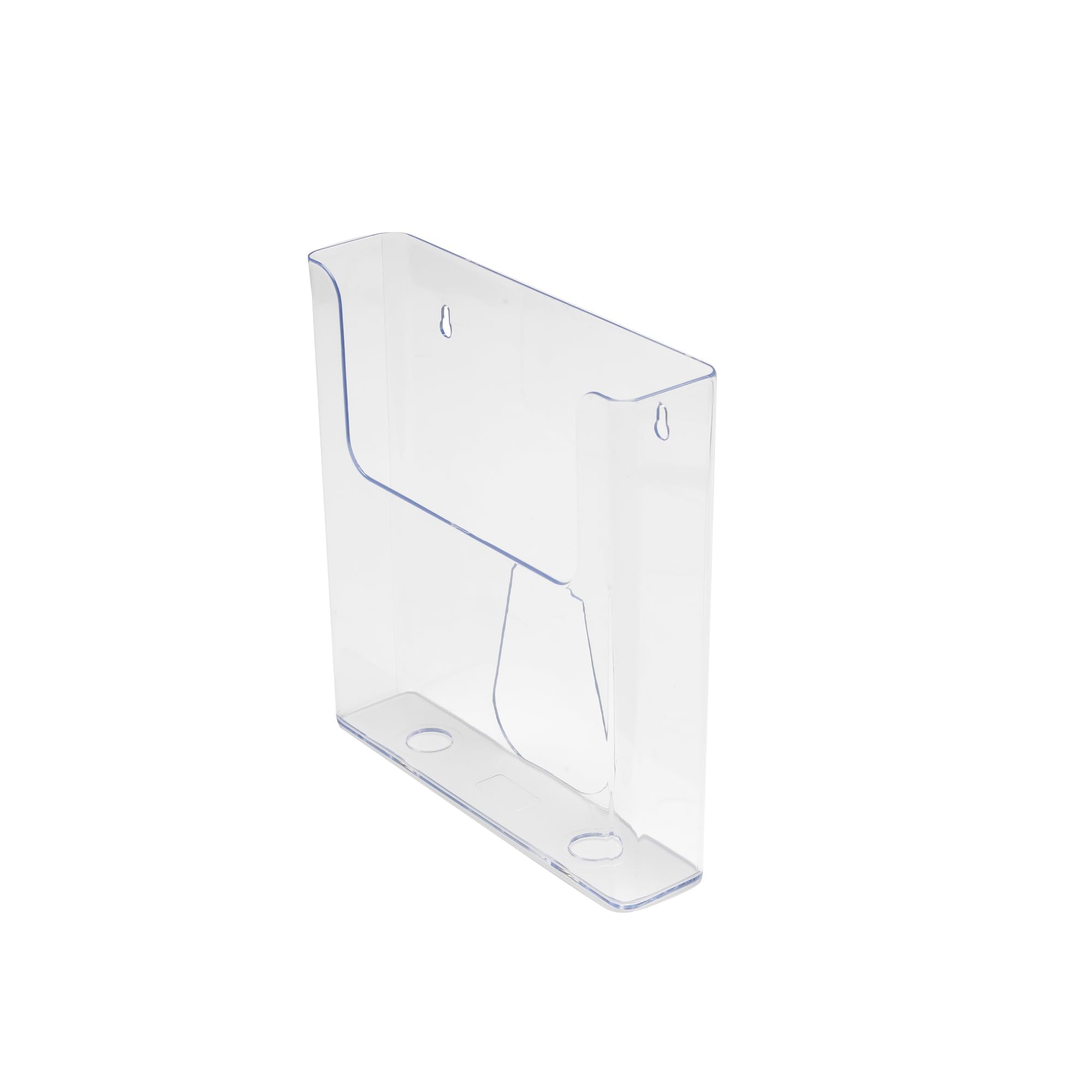 Deflecto Portrait Literature Stands for Display - A5 Wall Mounted Magazine File Holder with Flat Back Design- Perfect for Leaflet, Brochure, & Menu