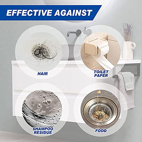 CANAGER Drain Clog Remover160g 4 Packs & 4 Hair Grabber Tools,Sinks
