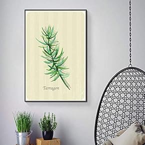 Floating Framed Canvas Wall Art for Living Room, Bedroom Vintage Green Plant Canvas Prints for Home Decoration Ready to Hang - 16x24 inches