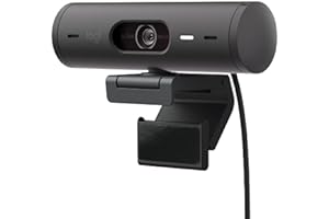 Logitech Brio 501 Full HD Webcam with Auto Light Correction, Show Mode, Noise Reduction Mics, Privacy Cover, Works with Micro