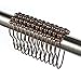 Jayp Solid Metal Rolling Ball Rings Shower Curtain Hooks Bronze, 12pcs Pack