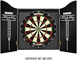 WINMAU Skull Deluxe Dartboard Cabinet Veneer-Effect Wood Easy Install view 2