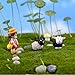 10pcs Miniature Small Sheep Dollhouse Bonsai Garden Landscape Decoration