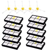 I-clean for iRobot Roomba Accessories 980 880 870 800 Vacuum Cleaners Parts,10pcs HEPA Fliters + 5pcs Side Brushes