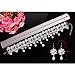 WINOMO Flower Lace Necklace Choker Faux Pearl Pendant Necklace Earring Sets
