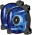Corsair Air Series AF120 LED Quiet Edition High Airflow Fan Twin Pack - Blue