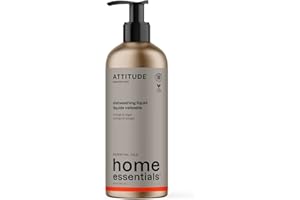 ATTITUDE Dish Soap with Essential Oils, Made in Canada, EWG Verified, Plant and Mineral-Based Ingredients, Vegan Household Pr