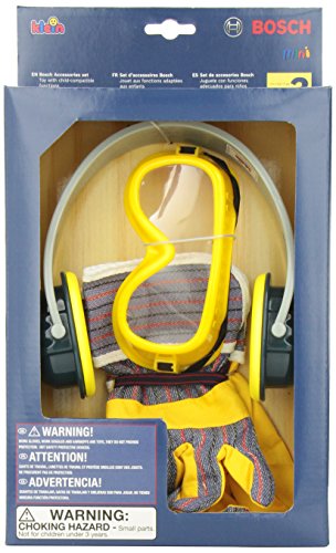Theo Klein Bosch Toy Tool Set with Gloves, Goggles and Ear Muffs