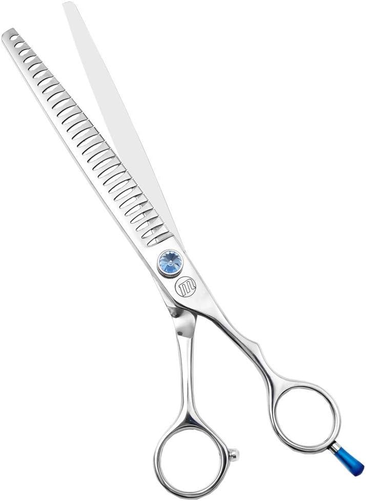 Dog Grooming Straight, Curved, Thinning/Blending/Chunking Scissors Kit, JP-440C Stainless Steel Pet Cat Hair Cutting/Trimming Shears