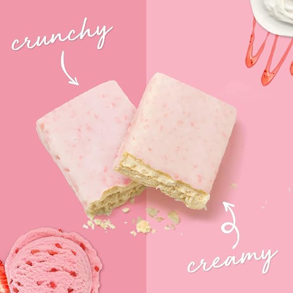 POWER CRUNCH PROTEIN WAFER BARS, HIGH PROTEIN SNACKS WITH DELICIOUS TASTE, STRAWBERRY CRÈME, 1.4 OUNCE (12 COUNT)