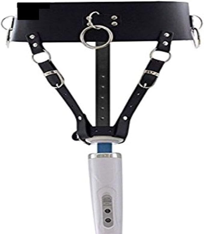 Strap Wand Holder，Women Sexy Punk Leather Harness Garter Belt