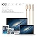 BESWASUD iPhone Charger, 3pack 6ft Extra Long Nylon Braided Lightning to USB Cable Syncing and Fast Charging Cable Cord Compatible with iPhone X/8/7/6s/6/Plus/5se/5s/5c/5,iPod,iPad(Gold)